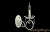 2219-1 MB matt white wiped imitate ancient brown бра